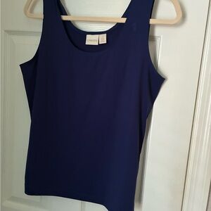 Chico’s dark blue (not navy) microfiber tank top size 2. Sleeveless Top